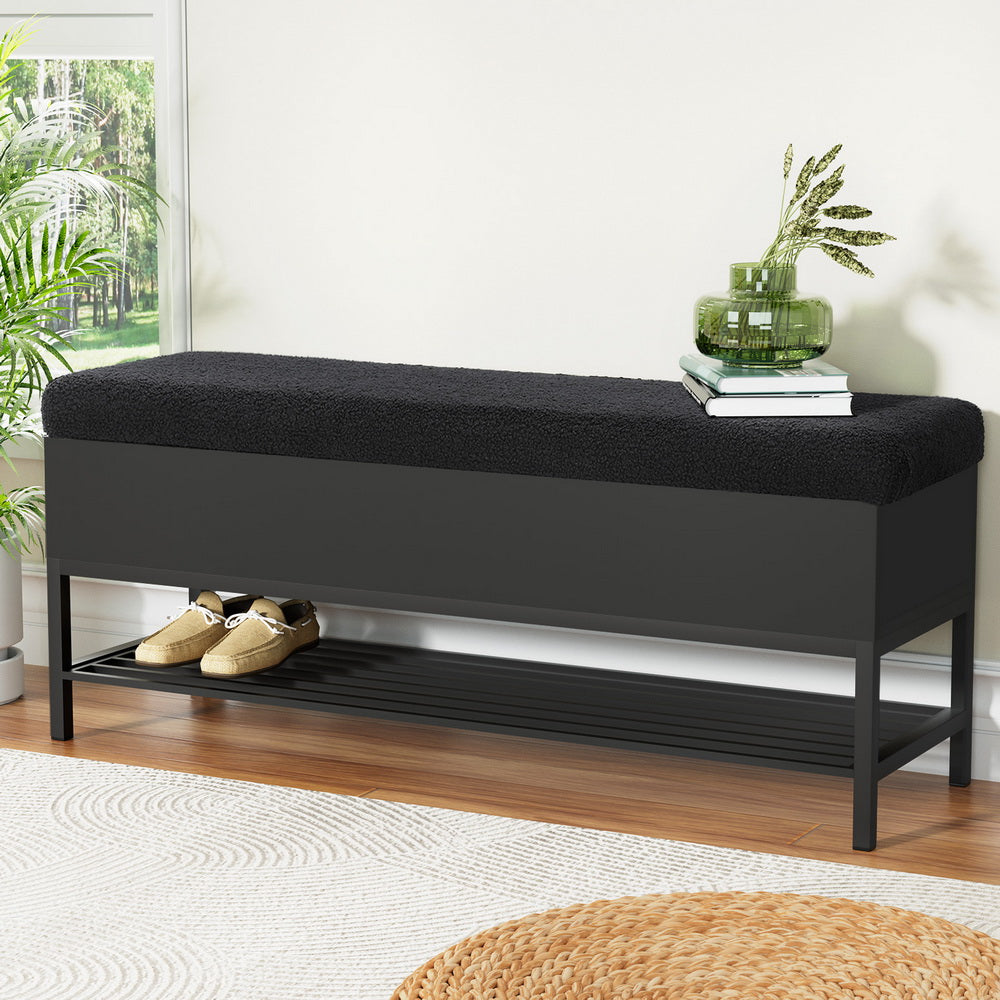 DSZ Product, feed-cond-new, feed-sl-DSZ Freight Payable, newArtiss Storage Ottoman Blanket Box 110Cm Boucle Shelf - Premium Furniture > Living Room > Ottomans & Footstools from Artiss ! Shop Online Buy Now at S & D's Value Store Family Business Best Customer ServiceDSZ Product, feed-cond-new, feed-sl-DSZ Freight Payable, new