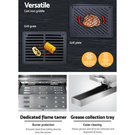 DSZ Product, feed-cond-new, feed-sl-DSZ Freight Payable, newGrillz Portable Gas Bbq Grill 2 Burners With Double Sided Plate - Premium Home & Garden > BBQ > BBQ Tools from Grillz ! Shop Online Buy Now at S & D's Value Store Family Business Best Customer ServiceDSZ Product, feed-cond-new, feed-sl-DSZ Freight Payable, new