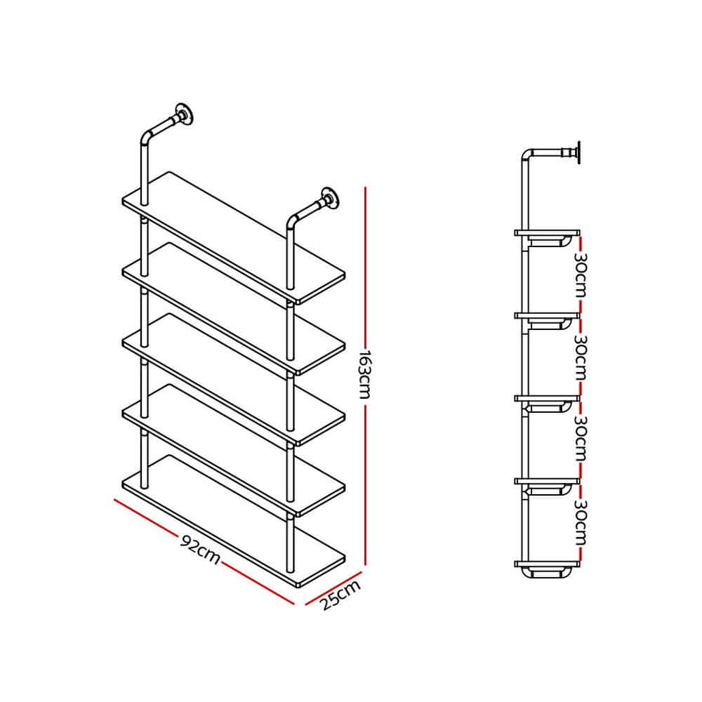 DSZ Product, feed-cond-new, feed-sl-DSZ Freight Payable, newArtiss Floating Diy Pipe Shelf 5 Tiers - Issa - Premium Home & Garden > DIY > Kitchen & Bathroom DIY from Artiss ! Shop Online Buy Now at S & D's Value Store Family Business Best Customer ServiceDSZ Product, feed-cond-new, feed-sl-DSZ Freight Payable, new