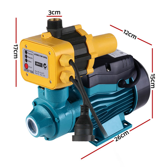 Giantz Peripheral Water Pump Garden Boiler Car Wash Electric Irrigation QB60 Yellow