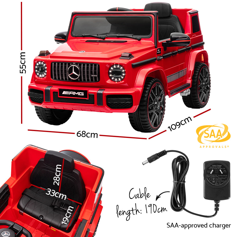 Kids Electric Ride On Car Mercedes - Benz Licensed Amg G63 Toy Cars Remote Red