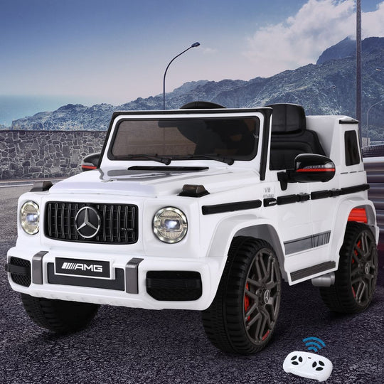 Kids Electric Ride On Car Mercedes - Benz Licensed Amg G63 Toy Cars Remote White