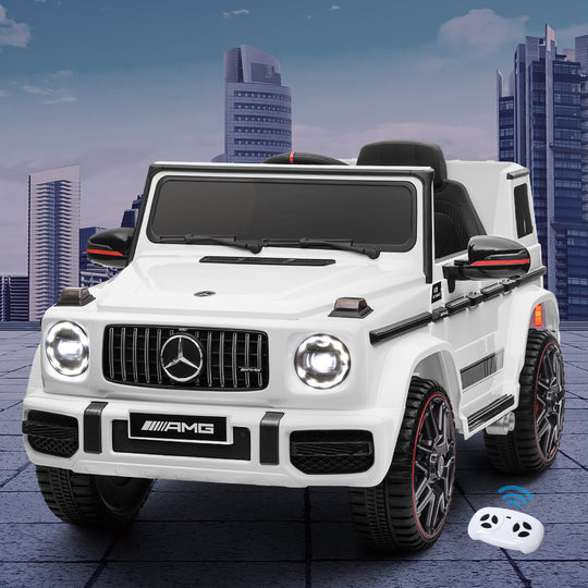 Kids Electric Ride On Car Mercedes - Benz Licensed Amg G63 Toy Cars Remote White