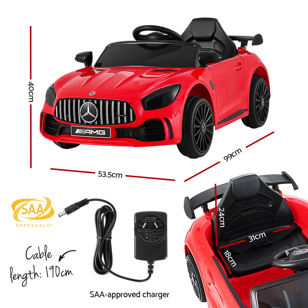 Kids Electric Ride On Car Mercedes - Benz Amg Gtr Licensed Toy Cars Remote Red