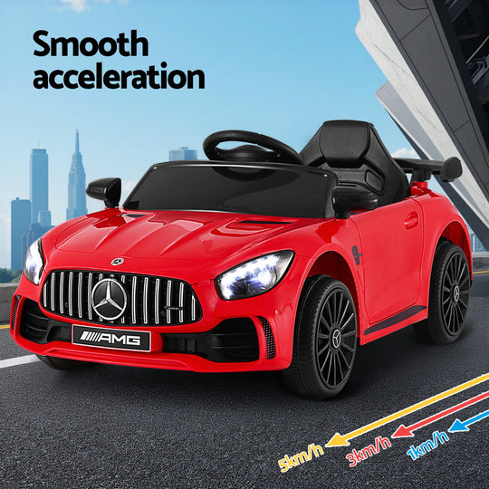 Kids Electric Ride On Car Mercedes - Benz Amg Gtr Licensed Toy Cars Remote Red