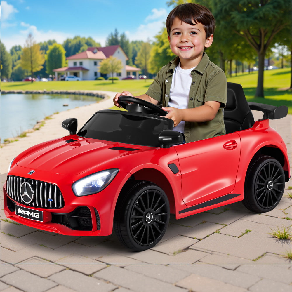 Kids Electric Ride On Car Mercedes - Benz Amg Gtr Licensed Toy Cars Remote Red