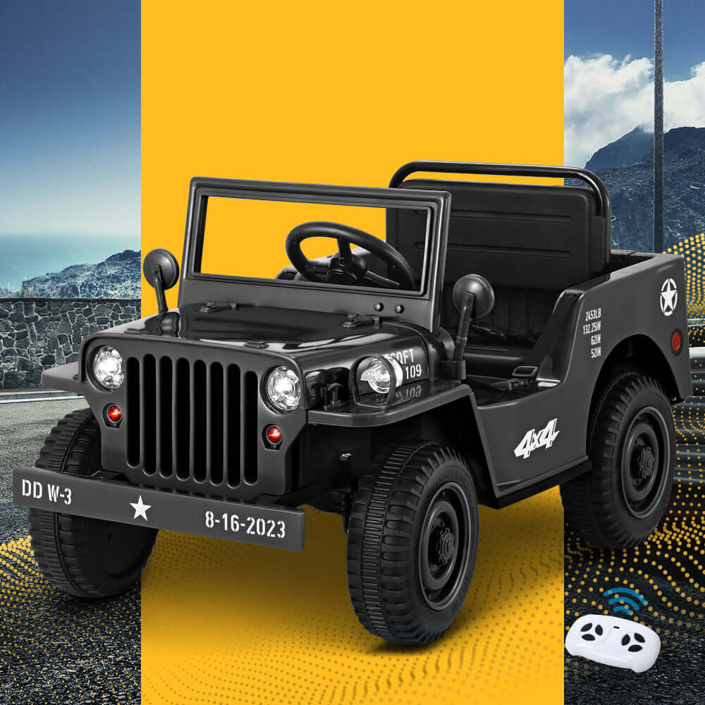 DSZ Product, feed-cond-new, feed-sl-DSZ Freight Payable, newRigo Kids Electric Ride On Car Jeep Military Off Road Toy Cars Remote 12V Black - Premium Baby & Kids > Ride On Cars, Go-karts & Bikes > Ride On Cars from Rigo ! Shop Online Buy Now at S & D's Value Store Family Business Best Customer ServiceDSZ Product, feed-cond-new, feed-sl-DSZ Freight Payable, new