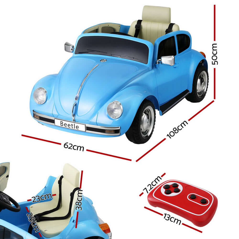 DSZ Product, feed-cond-new, feed-sl-DSZ Freight Payable, newKids Ride On Car Licensed Volkswagen Beetle Electric Toys Horn Remote 6V Blue - Premium Baby & Kids > Ride On Cars, Go-karts & Bikes > Ride On Cars from Rigo ! Shop Online Buy Now at S & D's Value Store Family Business Best Customer ServiceDSZ Product, feed-cond-new, feed-sl-DSZ Freight Payable, new