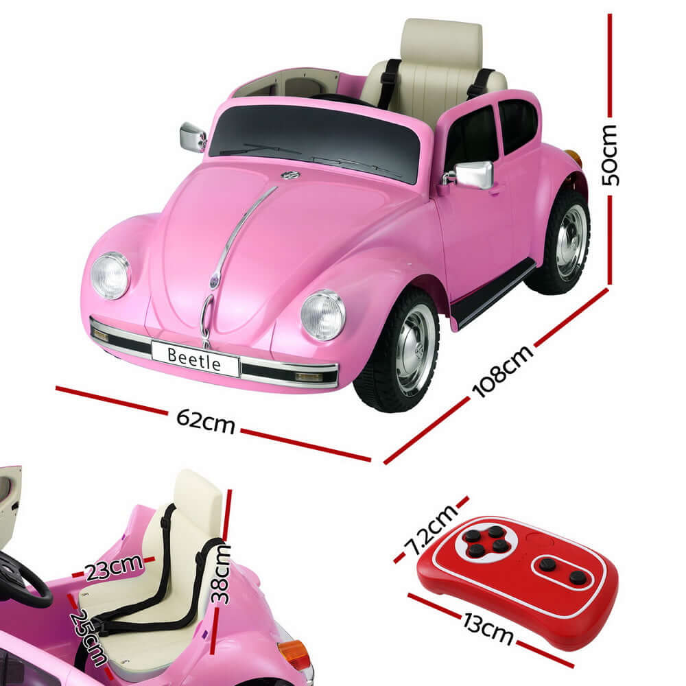 DSZ Product, feed-cond-new, feed-sl-DSZ Freight Payable, newKids Ride On Car Licensed Volkswagen Beetle Electric Toys Horn Remote 6V Pink - Premium Baby & Kids > Ride On Cars, Go-karts & Bikes > Ride On Cars from Rigo ! Shop Online Buy Now at S & D's Value Store Family Business Best Customer ServiceDSZ Product, feed-cond-new, feed-sl-DSZ Freight Payable, new