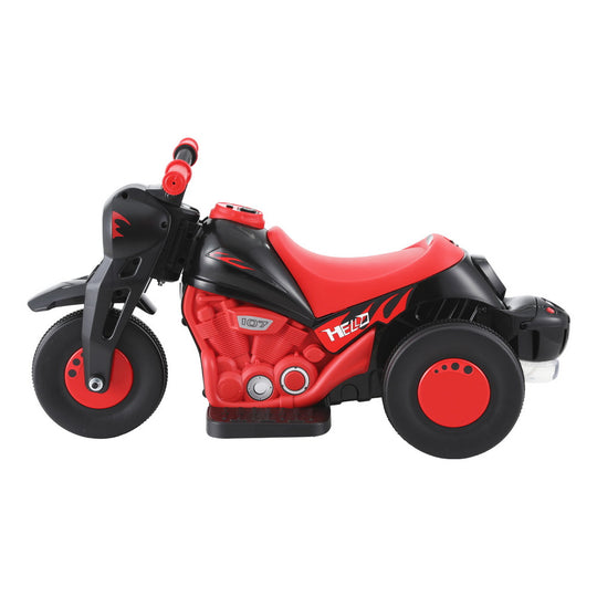 Rigo Kids Ride On Car Motorcycle Motorbike With Bubble Maker Electric Toy 6V Red