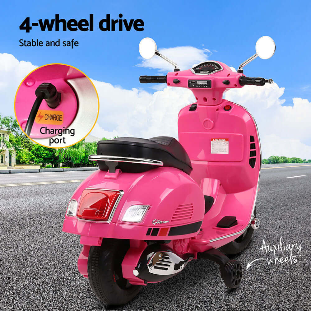 DSZ Product, feed-cond-new, feed-sl-DSZ Freight Payable, newKids Electric Ride On Car Motorcycle Motorbike Vespa Licensed Gts Pink - Premium Baby & Kids > Ride On Cars, Go-karts & Bikes > Bikes & Scooters from Vespa ! Shop Online Buy Now at S & D's Value Store Family Business Best Customer ServiceDSZ Product, feed-cond-new, feed-sl-DSZ Freight Payable, new