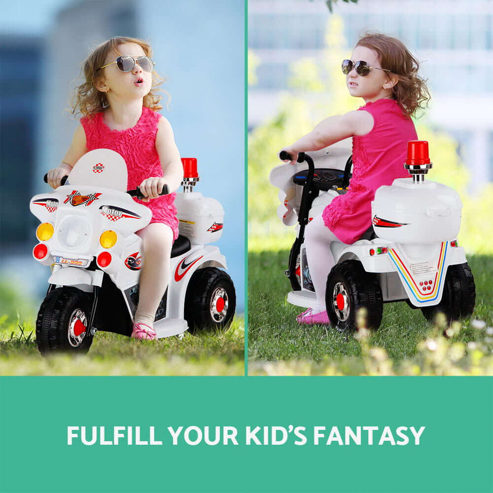 _label_, DSZ Product, feed-cond-new, feed-sl-free shipping, free-shipping, newRigo Kids Electric Ride On Police Motorcycle Motorbike 6V Battery White - Premium Baby & Kids > Ride On Cars, Go-karts & Bikes > Bikes & Scooters from Rigo ! Shop Online Buy Now at S & D's Value Store Family Business Best Customer Service_label_, DSZ Product, feed-cond-new, feed-sl-free shipping, free-shipping, new