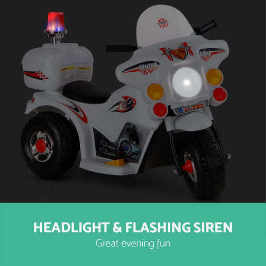 _label_, DSZ Product, feed-cond-new, feed-sl-free shipping, free-shipping, newRigo Kids Electric Ride On Police Motorcycle Motorbike 6V Battery White - Premium Baby & Kids > Ride On Cars, Go-karts & Bikes > Bikes & Scooters from Rigo ! Shop Online Buy Now at S & D's Value Store Family Business Best Customer Service_label_, DSZ Product, feed-cond-new, feed-sl-free shipping, free-shipping, new