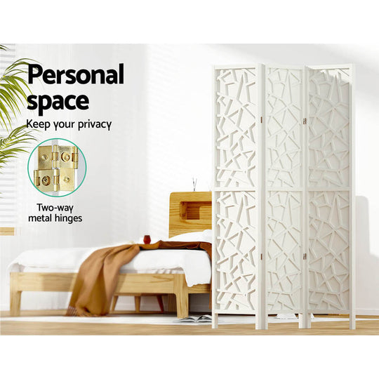 DSZ Product, feed-cond-new, feed-sl-DSZ Freight Payable, newArtiss 3 Panel Room Divider Screen 122 X 170Cm Clover White - Premium Furniture > Bedroom > Room Dividers from Artiss ! Shop Online Buy Now at S & D's Value Store Family Business Best Customer ServiceDSZ Product, feed-cond-new, feed-sl-DSZ Freight Payable, new