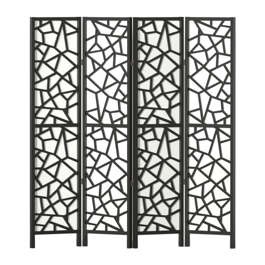 DSZ Product, feed-cond-new, feed-sl-DSZ Freight Payable, newArtiss 4 Panel Room Divider Screen 162 X 170Cm Clover Black - Premium Furniture > Bedroom > Room Dividers from Artiss ! Shop Online Buy Now at S & D's Value Store Family Business Best Customer ServiceDSZ Product, feed-cond-new, feed-sl-DSZ Freight Payable, new