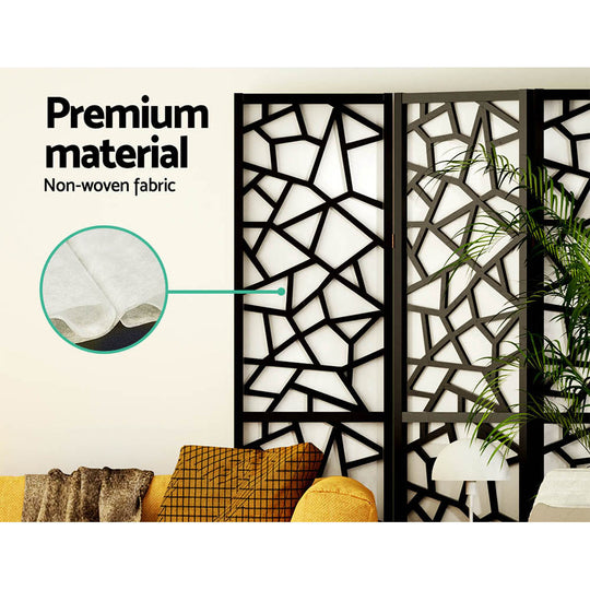 DSZ Product, feed-cond-new, feed-sl-DSZ Freight Payable, newArtiss 4 Panel Room Divider Screen 162 X 170Cm Clover Black - Premium Furniture > Bedroom > Room Dividers from Artiss ! Shop Online Buy Now at S & D's Value Store Family Business Best Customer ServiceDSZ Product, feed-cond-new, feed-sl-DSZ Freight Payable, new