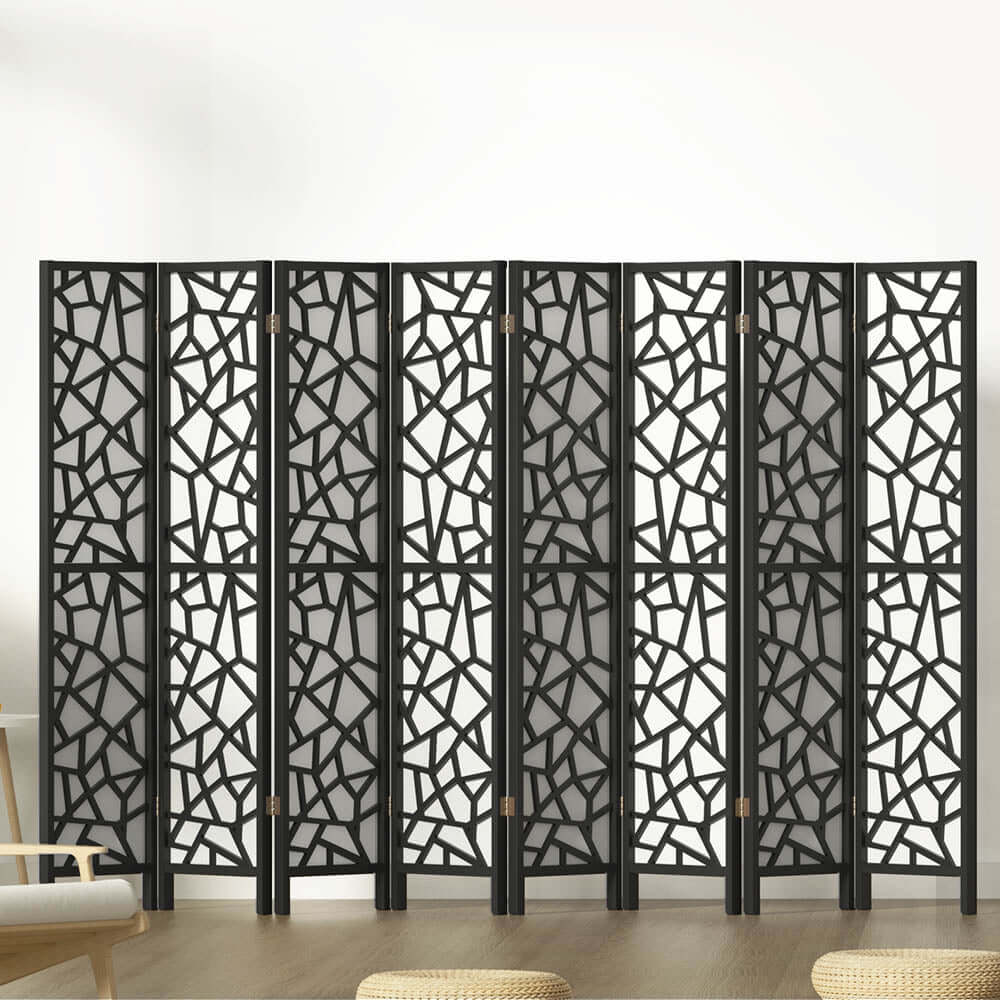 شاشة تقسيم الغرف Artiss 8 Panel مقاس 325x170 سم، لون أسود