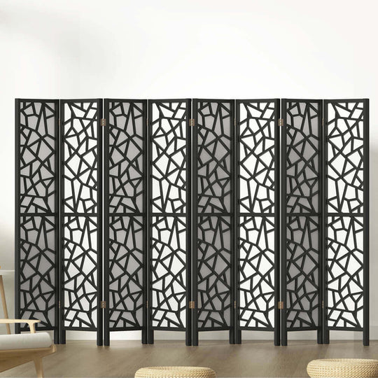 شاشة تقسيم الغرف Artiss 8 Panel مقاس 325x170 سم، لون أسود