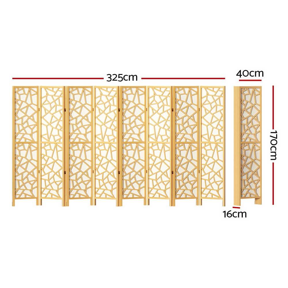 شاشة تقسيم الغرف Artiss 8 Panel Room Divider مقاس 325×170 سم لون Clover Natural