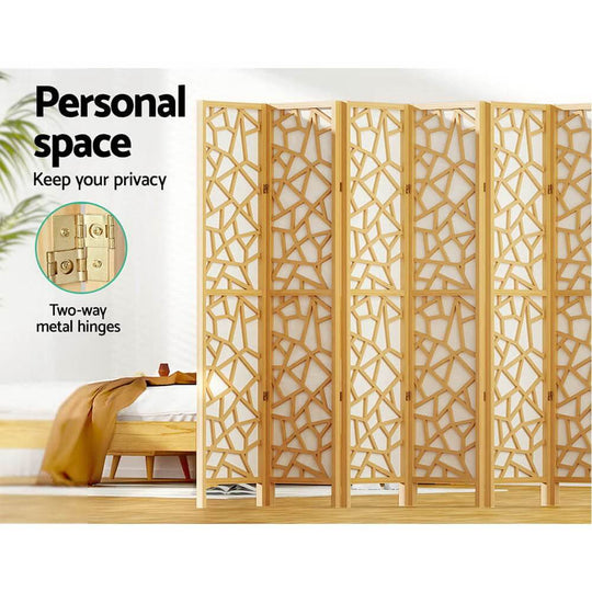 شاشة تقسيم الغرف Artiss 8 Panel Room Divider مقاس 325×170 سم لون Clover Natural