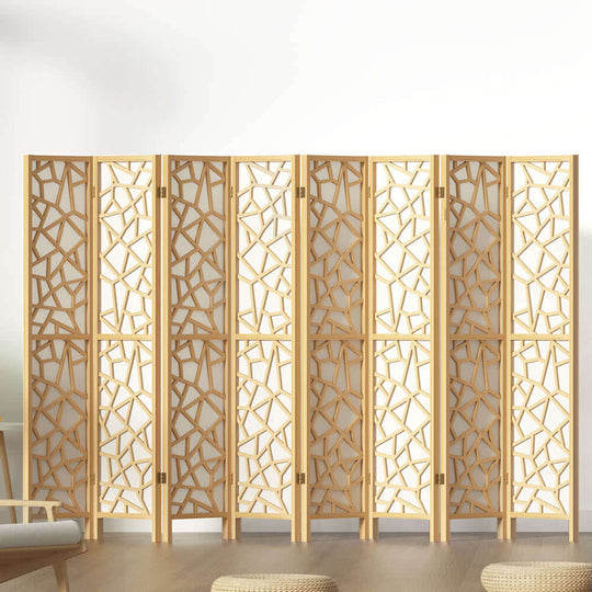 شاشة تقسيم الغرف Artiss 8 Panel Room Divider مقاس 325×170 سم لون Clover Natural