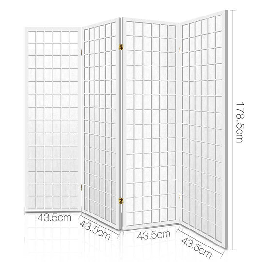 DSZ Product, feed-cond-new, feed-sl-DSZ Freight Payable, newArtiss 4 Panel Room Divider Screen 174 X 179Cm White - Premium Furniture > Bedroom > Room Dividers from Artiss ! Shop Online Buy Now at S & D's Value Store Family Business Best Customer ServiceDSZ Product, feed-cond-new, feed-sl-DSZ Freight Payable, new