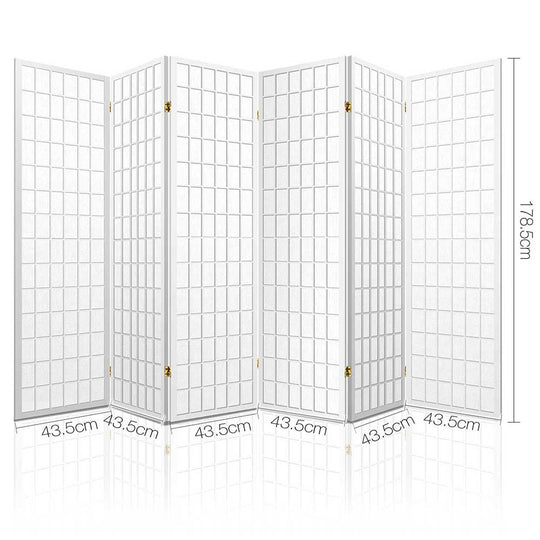 DSZ Product, feed-cond-new, feed-sl-DSZ Freight Payable, newArtiss 6 Panel Room Divider Screen 261 X 179Cm White - Premium Furniture > Bedroom > Room Dividers from Artiss ! Shop Online Buy Now at S & D's Value Store Family Business Best Customer ServiceDSZ Product, feed-cond-new, feed-sl-DSZ Freight Payable, new