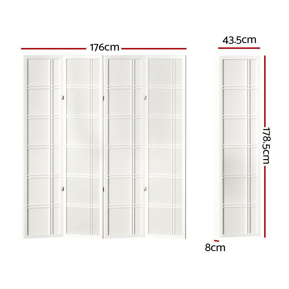 DSZ Product, feed-cond-new, feed-sl-DSZ Freight Payable, newArtiss 4 Panel Room Divider Screen 176 X 179Cm Nova White - Premium Furniture > Bedroom > Room Dividers from Artiss ! Shop Online Buy Now at S & D's Value Store Family Business Best Customer ServiceDSZ Product, feed-cond-new, feed-sl-DSZ Freight Payable, new