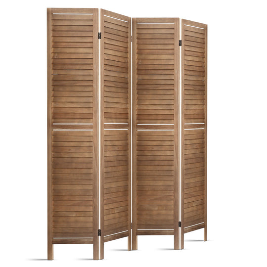 DSZ Product, feed-cond-new, feed-sl-DSZ Freight Payable, newArtiss 4 Panel Room Divider Screen 160 X 170Cm Louver Oak - Premium Furniture > Bedroom > Room Dividers from Artiss ! Shop Online Buy Now at S & D's Value Store Family Business Best Customer ServiceDSZ Product, feed-cond-new, feed-sl-DSZ Freight Payable, new