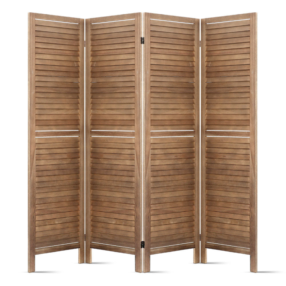 DSZ Product, feed-cond-new, feed-sl-DSZ Freight Payable, newArtiss 4 Panel Room Divider Screen 160 X 170Cm Louver Oak - Premium Furniture > Bedroom > Room Dividers from Artiss ! Shop Online Buy Now at S & D's Value Store Family Business Best Customer ServiceDSZ Product, feed-cond-new, feed-sl-DSZ Freight Payable, new