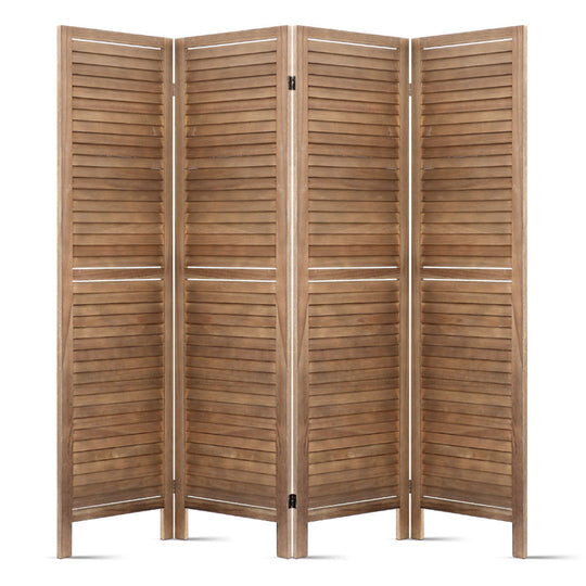 DSZ Product, feed-cond-new, feed-sl-DSZ Freight Payable, newArtiss 4 Panel Room Divider Screen 160 X 170Cm Louver Oak - Premium Furniture > Bedroom > Room Dividers from Artiss ! Shop Online Buy Now at S & D's Value Store Family Business Best Customer ServiceDSZ Product, feed-cond-new, feed-sl-DSZ Freight Payable, new