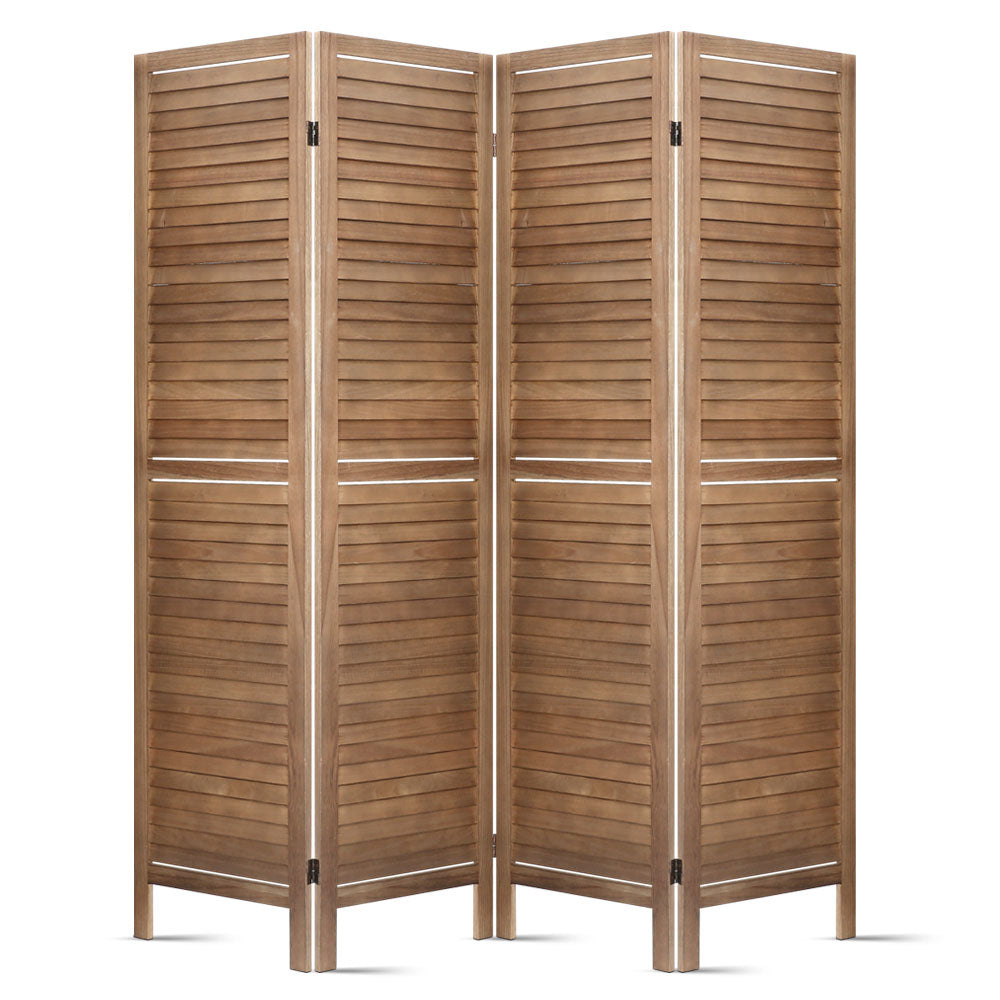 DSZ Product, feed-cond-new, feed-sl-DSZ Freight Payable, newArtiss 4 Panel Room Divider Screen 160 X 170Cm Louver Oak - Premium Furniture > Bedroom > Room Dividers from Artiss ! Shop Online Buy Now at S & D's Value Store Family Business Best Customer ServiceDSZ Product, feed-cond-new, feed-sl-DSZ Freight Payable, new