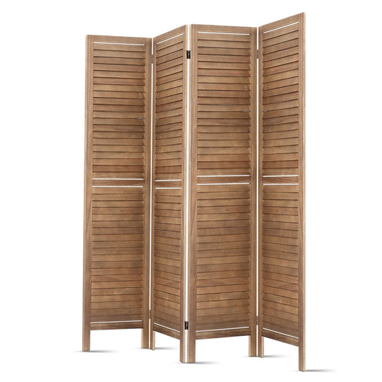 DSZ Product, feed-cond-new, feed-sl-DSZ Freight Payable, newArtiss 4 Panel Room Divider Screen 160 X 170Cm Louver Oak - Premium Furniture > Bedroom > Room Dividers from Artiss ! Shop Online Buy Now at S & D's Value Store Family Business Best Customer ServiceDSZ Product, feed-cond-new, feed-sl-DSZ Freight Payable, new