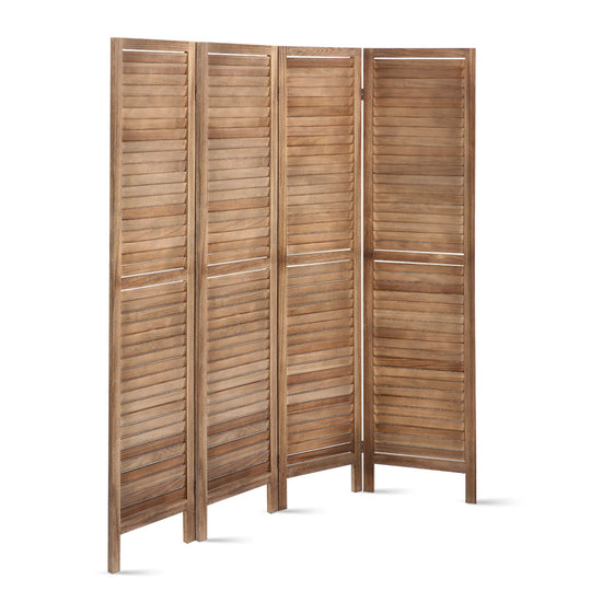 DSZ Product, feed-cond-new, feed-sl-DSZ Freight Payable, newArtiss 4 Panel Room Divider Screen 160 X 170Cm Louver Oak - Premium Furniture > Bedroom > Room Dividers from Artiss ! Shop Online Buy Now at S & D's Value Store Family Business Best Customer ServiceDSZ Product, feed-cond-new, feed-sl-DSZ Freight Payable, new