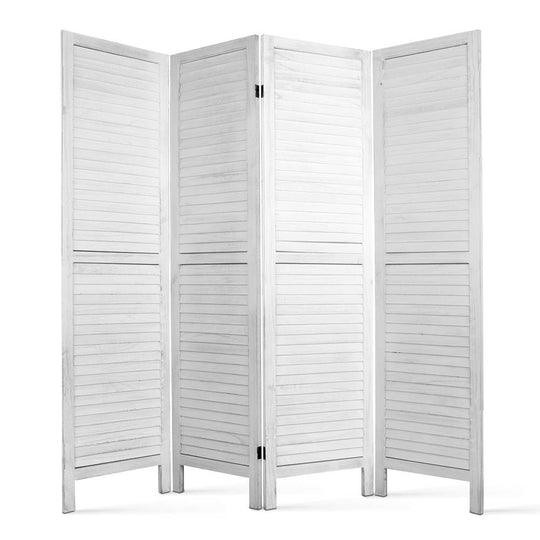 DSZ Product, feed-cond-new, feed-sl-DSZ Freight Payable, newArtiss 4 Panel Room Divider Screen 163 X 170Cm Louver White - Premium Furniture > Bedroom > Room Dividers from Artiss ! Shop Online Buy Now at S & D's Value Store Family Business Best Customer ServiceDSZ Product, feed-cond-new, feed-sl-DSZ Freight Payable, new