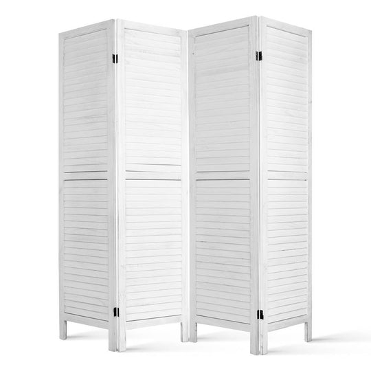 DSZ Product, feed-cond-new, feed-sl-DSZ Freight Payable, newArtiss 4 Panel Room Divider Screen 163 X 170Cm Louver White - Premium Furniture > Bedroom > Room Dividers from Artiss ! Shop Online Buy Now at S & D's Value Store Family Business Best Customer ServiceDSZ Product, feed-cond-new, feed-sl-DSZ Freight Payable, new