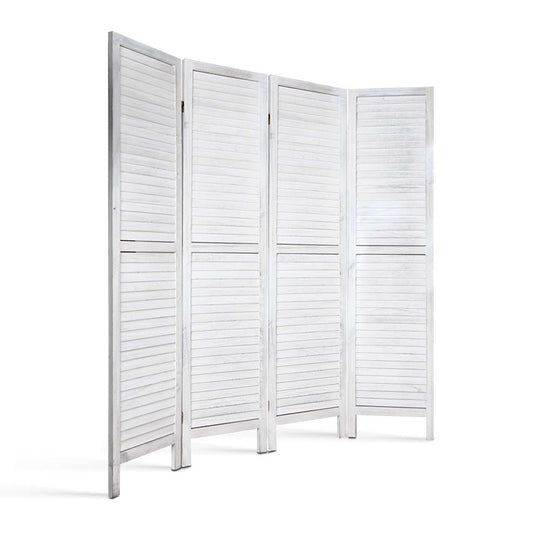 DSZ Product, feed-cond-new, feed-sl-DSZ Freight Payable, newArtiss 4 Panel Room Divider Screen 163 X 170Cm Louver White - Premium Furniture > Bedroom > Room Dividers from Artiss ! Shop Online Buy Now at S & D's Value Store Family Business Best Customer ServiceDSZ Product, feed-cond-new, feed-sl-DSZ Freight Payable, new