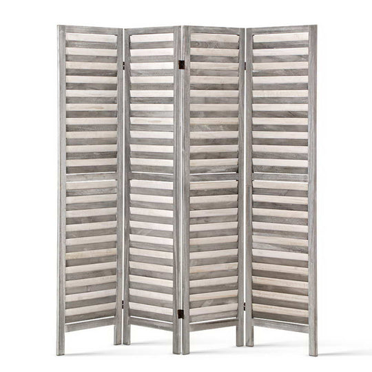 DSZ Product, feed-cond-new, feed-sl-DSZ Freight Payable, newArtiss 4 Panel Room Divider Screen 163 X 170Cm Louver Grey - Premium Furniture > Bedroom > Room Dividers from Artiss ! Shop Online Buy Now at S & D's Value Store Family Business Best Customer ServiceDSZ Product, feed-cond-new, feed-sl-DSZ Freight Payable, new