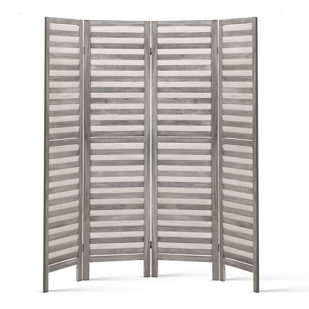 DSZ Product, feed-cond-new, feed-sl-DSZ Freight Payable, newArtiss 4 Panel Room Divider Screen 163 X 170Cm Louver Grey - Premium Furniture > Bedroom > Room Dividers from Artiss ! Shop Online Buy Now at S & D's Value Store Family Business Best Customer ServiceDSZ Product, feed-cond-new, feed-sl-DSZ Freight Payable, new