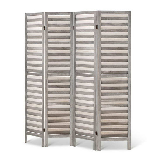 DSZ Product, feed-cond-new, feed-sl-DSZ Freight Payable, newArtiss 4 Panel Room Divider Screen 163 X 170Cm Louver Grey - Premium Furniture > Bedroom > Room Dividers from Artiss ! Shop Online Buy Now at S & D's Value Store Family Business Best Customer ServiceDSZ Product, feed-cond-new, feed-sl-DSZ Freight Payable, new