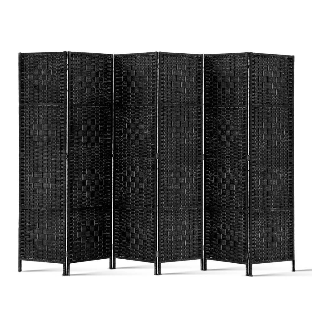 DSZ Product, feed-cond-new, feed-sl-DSZ Freight Payable, newArtiss 6 Panel Room Divider Screen 245 X 170Cm Woven Black - Premium Furniture > Bedroom > Room Dividers from Artiss ! Shop Online Buy Now at S & D's Value Store Family Business Best Customer ServiceDSZ Product, feed-cond-new, feed-sl-DSZ Freight Payable, new