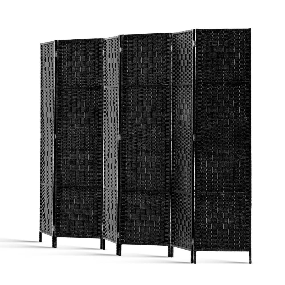 DSZ Product, feed-cond-new, feed-sl-DSZ Freight Payable, newArtiss 6 Panel Room Divider Screen 245 X 170Cm Woven Black - Premium Furniture > Bedroom > Room Dividers from Artiss ! Shop Online Buy Now at S & D's Value Store Family Business Best Customer ServiceDSZ Product, feed-cond-new, feed-sl-DSZ Freight Payable, new