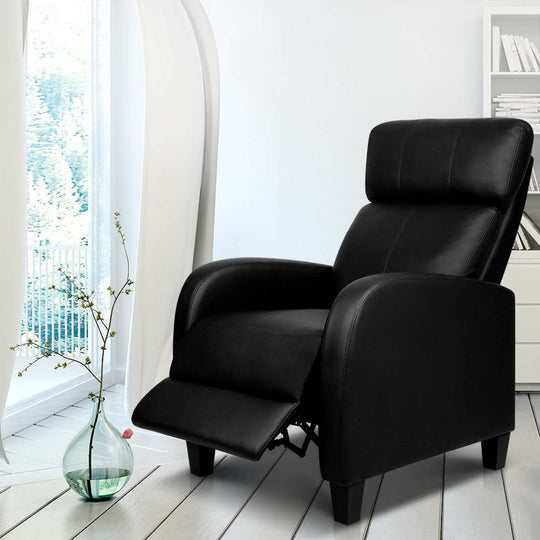 DSZ Product, feed-cond-new, feed-sl-DSZ Freight Payable, newArtiss Pu Leather Reclining Armchair - Black - Premium Furniture > Bar Stools & Chairs > Arm Chairs & Recliners from Artiss ! Shop Online Buy Now at S & D's Value Store Family Business Best Customer ServiceDSZ Product, feed-cond-new, feed-sl-DSZ Freight Payable, new