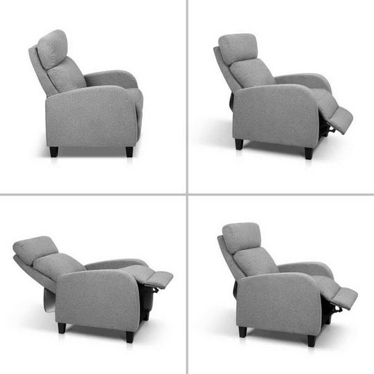 DSZ Product, feed-cond-new, feed-sl-DSZ Freight Payable, newArtiss Fabric Reclining Armchair - Grey - Premium Furniture > Bar Stools & Chairs > Arm Chairs & Recliners from Artiss ! Shop Online Buy Now at S & D's Value Store Family Business Best Customer ServiceDSZ Product, feed-cond-new, feed-sl-DSZ Freight Payable, new