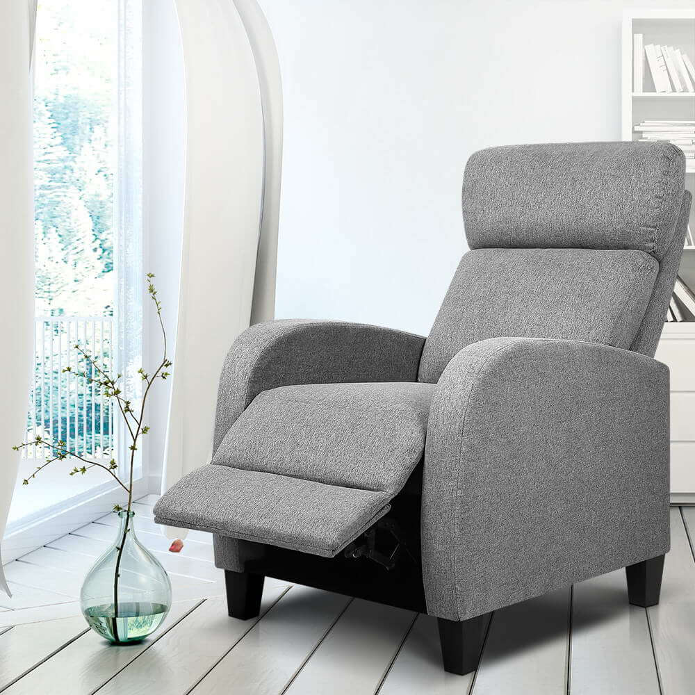 DSZ Product, feed-cond-new, feed-sl-DSZ Freight Payable, newArtiss Fabric Reclining Armchair - Grey - Premium Furniture > Bar Stools & Chairs > Arm Chairs & Recliners from Artiss ! Shop Online Buy Now at S & D's Value Store Family Business Best Customer ServiceDSZ Product, feed-cond-new, feed-sl-DSZ Freight Payable, new