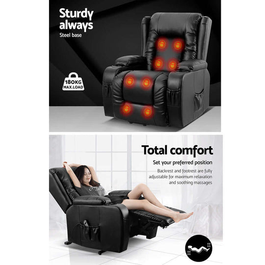 DSZ Product, feed-cond-new, feed-sl-DSZ Freight Payable, newArtiss Recliner Chair Lift Assist Heated Massage Chair Leather Rukwa - Premium Furniture > Bar Stools & Chairs > Massage Chairs from Artiss ! Shop Online Buy Now at S & D's Value Store Family Business Best Customer ServiceDSZ Product, feed-cond-new, feed-sl-DSZ Freight Payable, new