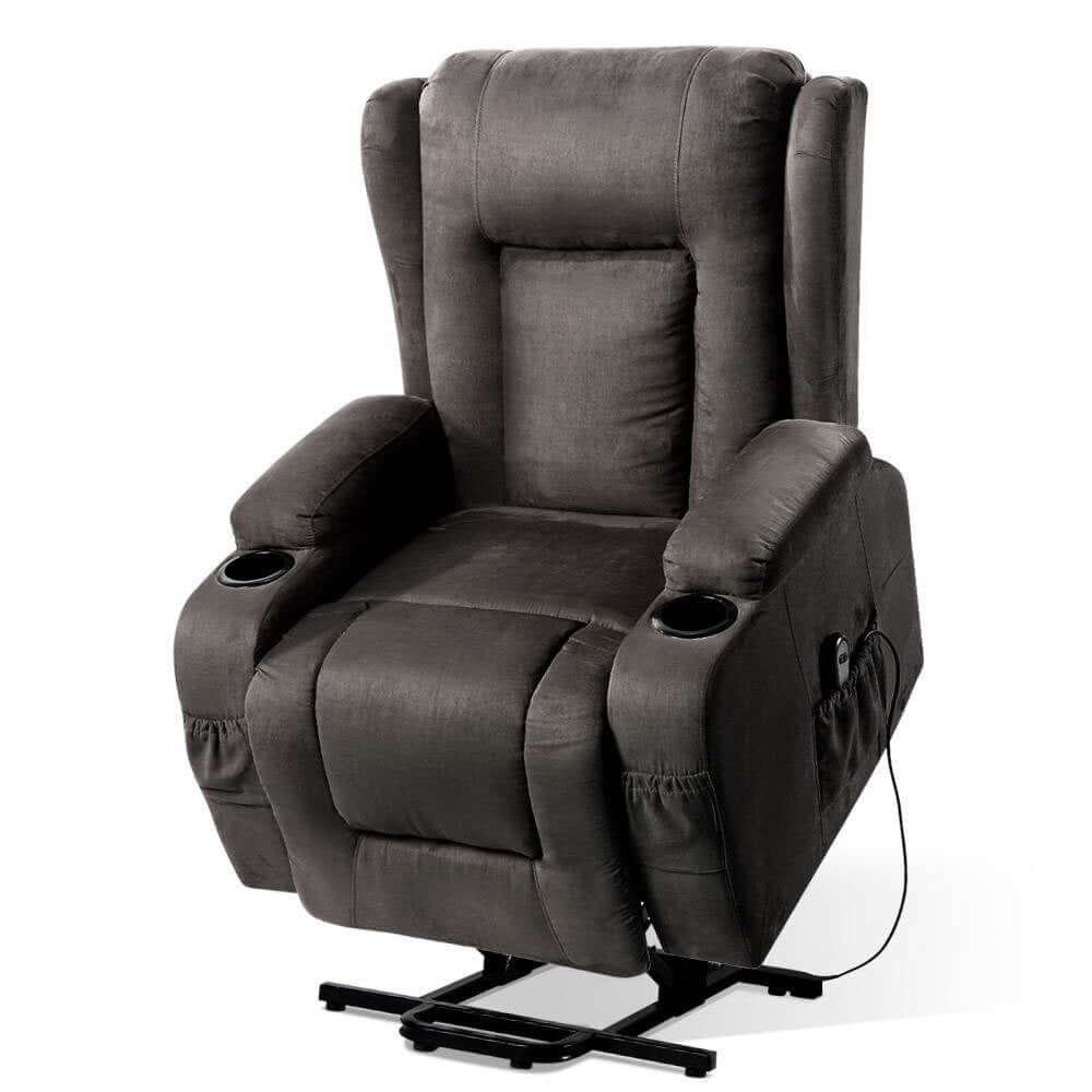 DSZ Product, feed-cond-new, feed-sl-DSZ Freight Payable, newArtiss Recliner Chair Lift Assist Heated Massage Chair Velvet Rukwa - Premium Furniture > Bar Stools & Chairs > Massage Chairs from Artiss ! Shop Online Buy Now at S & D's Value Store Family Business Best Customer ServiceDSZ Product, feed-cond-new, feed-sl-DSZ Freight Payable, new