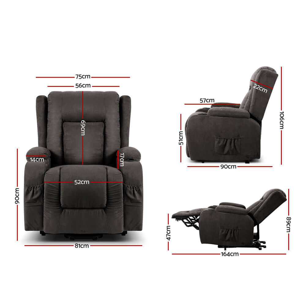 DSZ Product, feed-cond-new, feed-sl-DSZ Freight Payable, newArtiss Recliner Chair Lift Assist Heated Massage Chair Velvet Rukwa - Premium Furniture > Bar Stools & Chairs > Massage Chairs from Artiss ! Shop Online Buy Now at S & D's Value Store Family Business Best Customer ServiceDSZ Product, feed-cond-new, feed-sl-DSZ Freight Payable, new