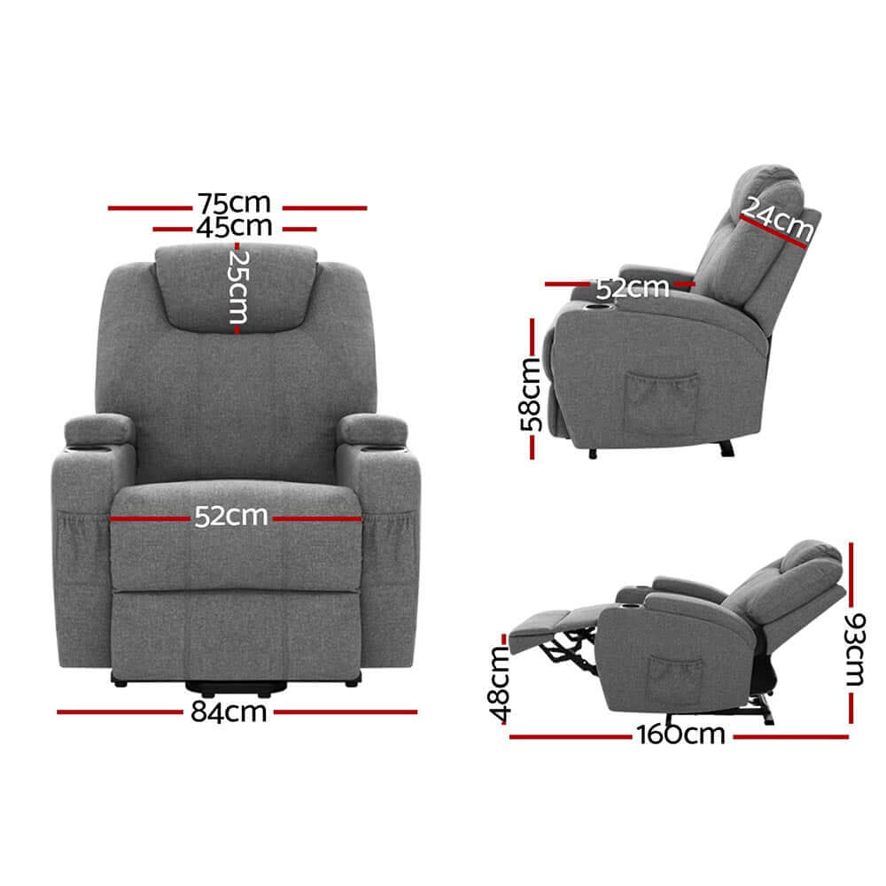 DSZ Product, feed-cond-new, feed-sl-DSZ Freight Payable, newArtiss Recliner Chair Lift Assist Heated Massage Chair Velvet Milio - Premium Furniture > Bar Stools & Chairs > Massage Chairs from Artiss ! Shop Online Buy Now at S & D's Value Store Family Business Best Customer ServiceDSZ Product, feed-cond-new, feed-sl-DSZ Freight Payable, new