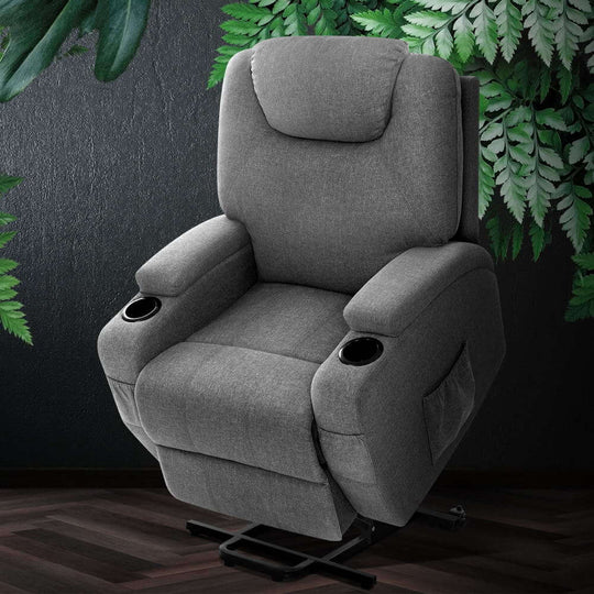 DSZ Product, feed-cond-new, feed-sl-DSZ Freight Payable, newArtiss Recliner Chair Lift Assist Heated Massage Chair Velvet Milio - Premium Furniture > Bar Stools & Chairs > Massage Chairs from Artiss ! Shop Online Buy Now at S & D's Value Store Family Business Best Customer ServiceDSZ Product, feed-cond-new, feed-sl-DSZ Freight Payable, new